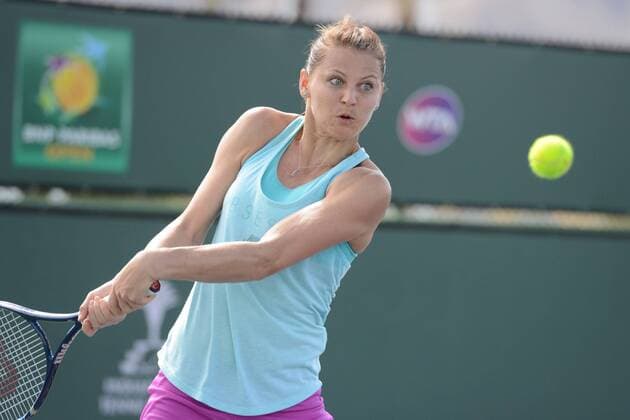 March 5, 2016 - Indian Wells, California, United States - LUCIE SAFAROVA practices at the Indian Wells Tennis Garden on Saturday March 5 2015. Tennis 2016 - BNP Paribas Open - Practice Sessions - ZUMAl132