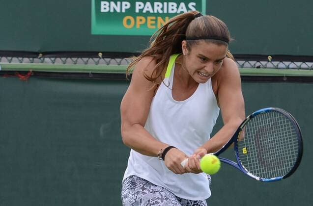March 5, 2016 - Indian Wells, California, United States - MARIA SAKKARI of Greece practices at the Indian Wells Tennis Garden on Saturday March 5 2015. Tennis 2016 - BNP Paribas Open - Practice Sessions - ZUMAl132