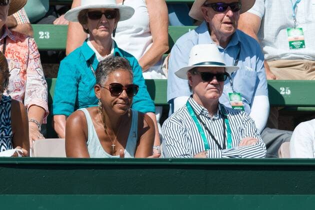 March 6, 2016: Katrina Adams, the Chairman of the Board, CEO and President of the USTA watches the first reverse single match between John Isner of USA and Bernard Tomic of Australia during the BNP Paribas Davis Cup World Group first round tie between Australia and USA at Kooyong tennis club in Melbourne, Australia. Tennis 2016: Davis Cup AUS v USA Day 3 - ZUMAc04_