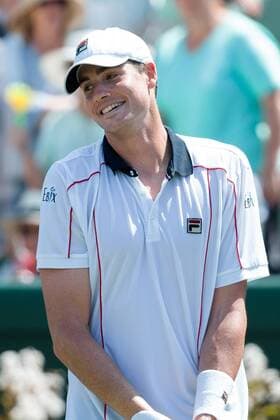 March 6, 2016: John Isner of USA celebrates winning the first reverse single match against Bernard Tomic of Australia at the BNP Paribas Davis Cup World Group first round tie between Australia and USA at Kooyong tennis club in Melbourne, Australia. USA won in 4 sets. Tennis 2016: Davis Cup AUS v USA Day 3 - ZUMAc04_