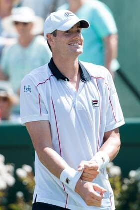 March 6, 2016: John Isner of USA celebrates winning the first reverse single match against Bernard Tomic of Australia at the BNP Paribas Davis Cup World Group first round tie between Australia and USA at Kooyong tennis club in Melbourne, Australia. USA won in 4 sets. Tennis 2016: Davis Cup AUS v USA Day 3 - ZUMAc04_