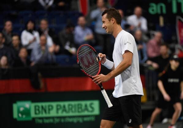 Tennis, Davis Cup, Deutschland - Tschechien, Kohlschreiber - Berdych Philipp Kohlschreiber ,Deutschland