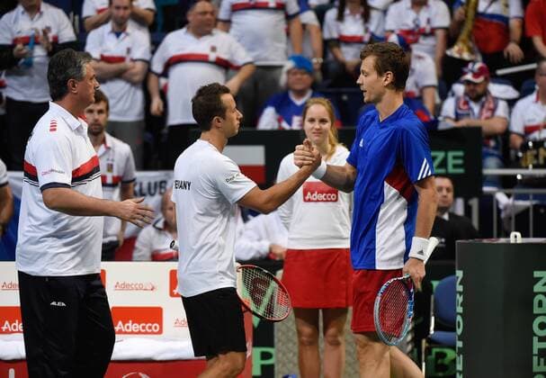 Tennis, Davis Cup, Deutschland - Tschechien, Kohlschreiber - Tomas Berdych Philipp Kohlschreiber ,Deutschland