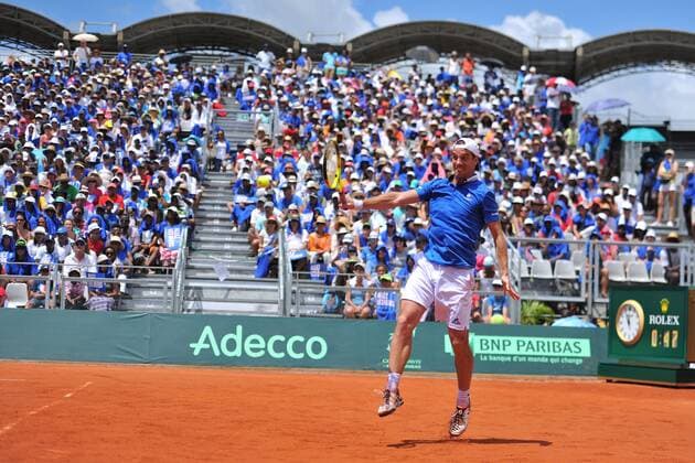 Tennis, Davis Cup, Frankreich - Kanada Richard Gasquet (Fra) TENNIS : Daviscup, Davis Cup, Frankreich vs Kanada - 06 03 2016 TennisMagazine 