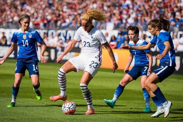France MF Kheira Hamraoui (23) during the She Believes Cup Women s International Soccer match between France and the United States at Nissan Stadium on March 6, 2016 in Nashville, TN. Soccer 2016: France vs United States MAR 06 - ZUMAc04_