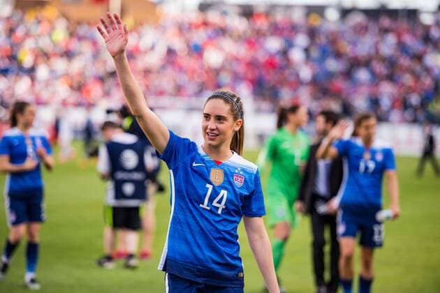 United States MF Morgan Brian (14) during the She Believes Cup Women s International Soccer match between France and the United States at Nissan Stadium on March 6, 2016 in Nashville, TN. Soccer 2016: France vs United States MAR 06 - ZUMAc04_