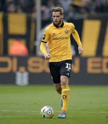 Fußball, 3. Liga, Saison 2015 2016, 29. Spieltag, SG Dynamo Dresden - SV Stuttgarter Kickers, Sonntag (06.03.2016), DDV-Stadion Dresden. Dresdens Justin Eilers. RM001