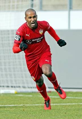 VfB Stuttgart II - Chemnitzer FC Deutschland, Stuttgart, 06.03.2016, Fussball, 3.Liga, Saison 2015 2016, 29. Spieltag, VfB Stuttgart II - Chemnitzer FC (1:1): Cacau (VfB Stuttgart II); Jubel Tor 1:0 Cacau.
