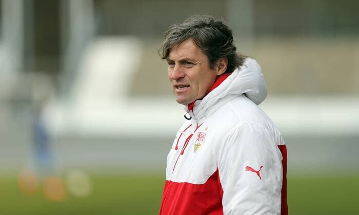 VfB Stuttgart II - Chemnitzer FC Deutschland, Stuttgart, 06.03.2016, Fussball, 3.Liga, Saison 2015 2016, 29. Spieltag, VfB Stuttgart II - Chemnitzer FC (1:1): Walter Thomae (Trainer VfB Stuttgart II).