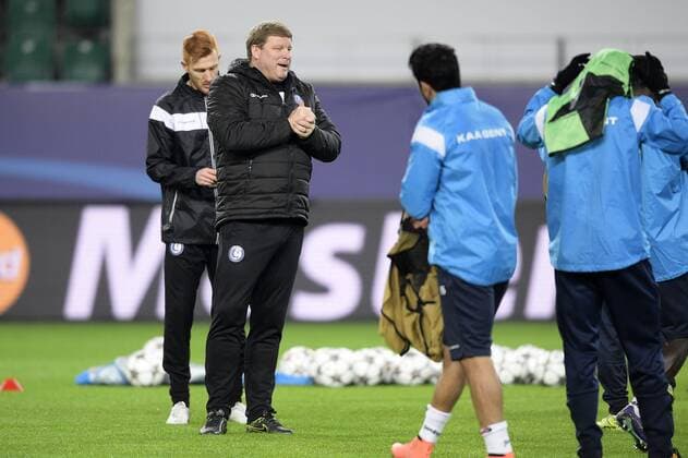 Gent s head coach Hein Vanhaezebrouck pictured during a training of Belgian first league soccer team KAA Gent, Monday 07 March 2016 in Wolfsburg, Germany. Gent is preparing for the return leg of the 1 8 finals of the UEFA Champions League competition against German club VfL Wolfsburg Tomorrow. Wolfsburg won the first leg 2-3. YORICKxJANSENS  x04806730x