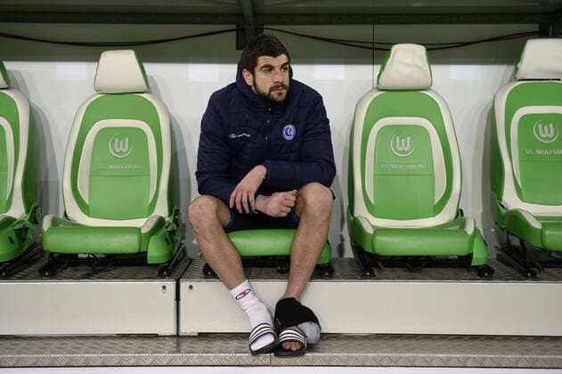 Gent s Stefan Mitrovic pictured during a training of Belgian first league soccer team KAA Gent, Monday 07 March 2016 in Wolfsburg, Germany. Gent is preparing for the return leg of the 1 8 finals of the UEFA Champions League competition against German club VfL Wolfsburg Tomorrow. Wolfsburg won the first leg 2-3. YORICKxJANSENS  x04806734x