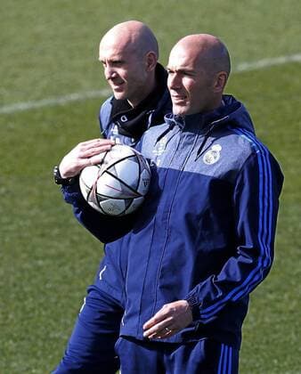Zinedine Zidane. Real Madrid training session. In this picture, Zinedine Zidane. xPABLOxGARCIAx 