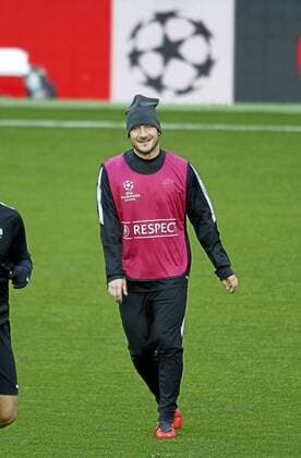Francesco Totti. AS Rom training session at Santiago Bernabeu. In this picture, Francesco Totti. xANGELxRIVEROx 