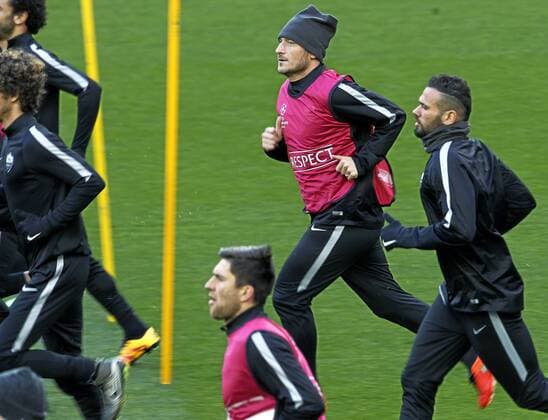 Francesco Totti. AS Rom training session at Santiago Bernabeu. In this picture, Francesco Totti. xANGELxRIVEROx 