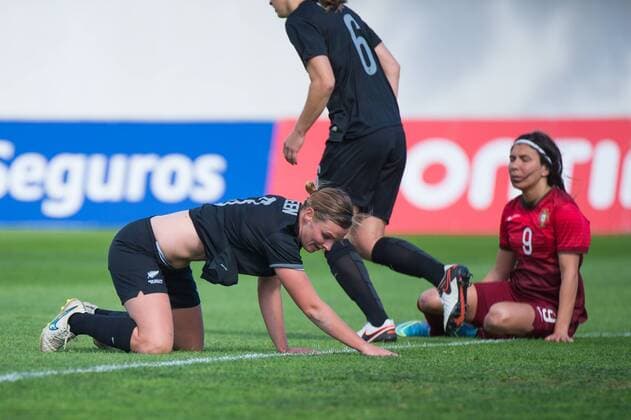 Anna Green (Neuseeland) Albufeira, Portugal, 07.03.2016 - Fussball, Frauenfussball, Algarve Cup 2016, Portugal - Neuseeland, Fussball, Frauenfussball, Algarve Cup 2016, Portugal - Neuseeland, xKLx