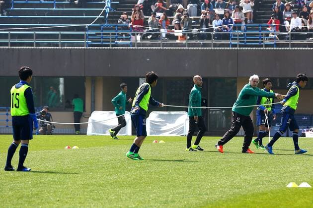 Fußball, Nationalteam, Training Japan Vahid Halilhodzic, Japan team group Mannschaftsbild Totale (JPN), MARCH 8, 2016 - Football Soccer : Japan national team Nationalteam Official Training camp in Frontier soccer field, Chiba, Japan. Noxthirdxpartyxsales  (ipha019534)