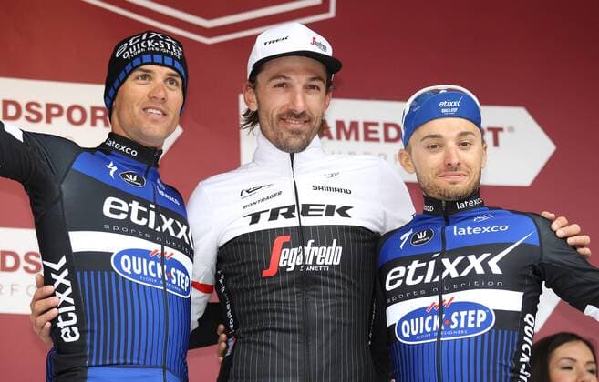 RADSPORT - Strade Bianche - 05.03.2016, Zdenek Stybar (CZE Etixx - Quick Step), Fabian Cancellara (SUI Trek - Segafredo), Gianluca Brambilla (ITA Etixx - Quick Step), -