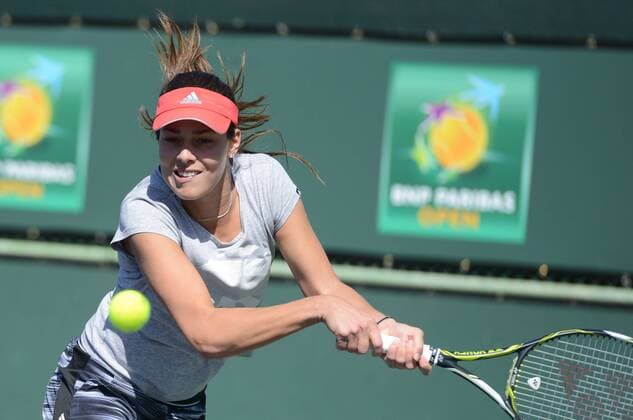 March 8, 2016 - Indian Wells, California, United States - ANA IVANOVIC of Serbia practices in preperation for the BNP Paribas Open in Indian Wells California. Tennis 2016 - BNP Paribas Open - Day 2 - ZUMAl132