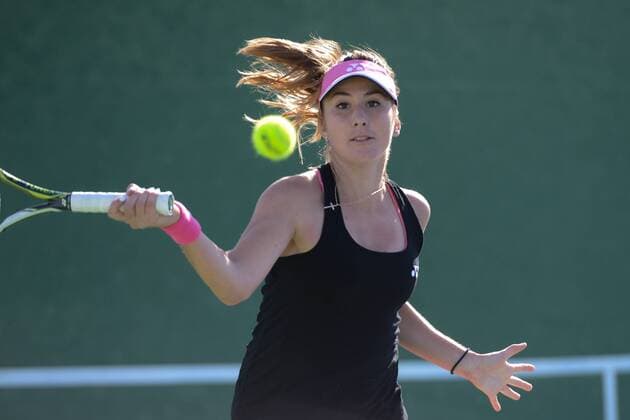 March 8, 2016 - Indian Wells, California, United States - BELINDA BENCIC of Switzerland practices in advance of the BNP Paribas Open in Indian Wells California. Tennis 2016 - BNP Paribas Open - Day 2 - ZUMAl132