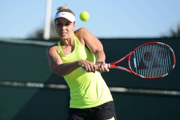 March 8, 2016 - Indian Wells, California, United States - SABINE LISICKI of Germany practices in advance of the BNP Paribas Open in Indian Wells California. Tennis 2016 - BNP Paribas Open - Day 2 - ZUMAl132
