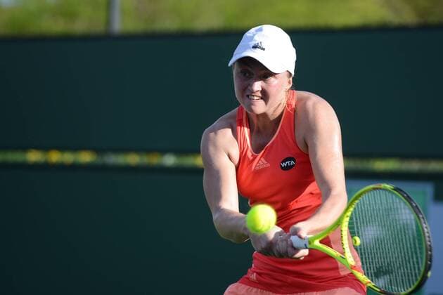 March 8, 2016 - Indian Wells, California, United States - ALIAKSANDRA SASNOVICH of Belarus in action during her qualifying match v. K. Flipkens at the BNP Paribas Open in Indian Wells California. Tennis 2016 - BNP Paribas Open - Day 2 - ZUMAl132