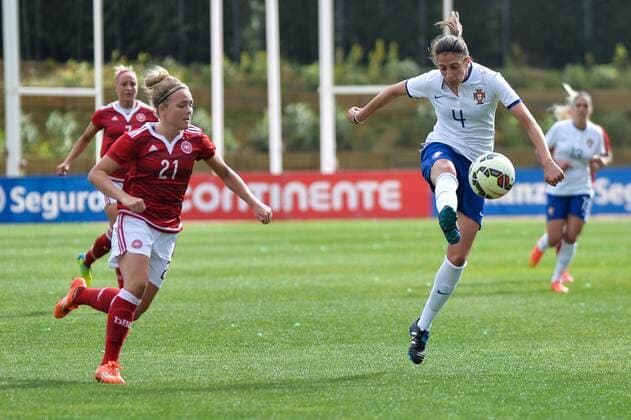 Silvia Rebelo (Portugal) Parchal, Portugal, 09.03.2016 - Fussball, Frauenfussball, Algarve Cup 2016, Dänemark - Portugal, Fussball, Frauenfussball, Algarve Cup 2016, Dänemark - Portugal, xKLx