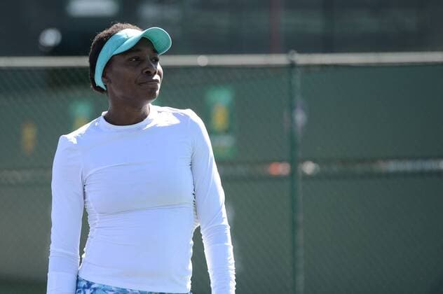 March 9, 2016 - Indian Wells, California, United States - VENUS WILLIAMS practices in preparation for the BNP Paribas Open in Indian Wells California. Tennis 2016 - BNP Paribas Open - Day 3 - ZUMAl132