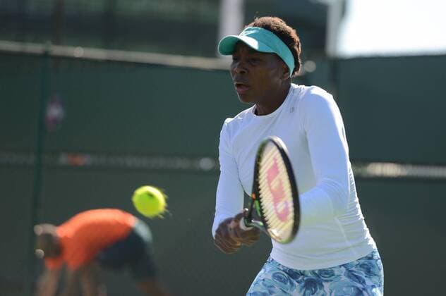 March 9, 2016 - Indian Wells, California, United States - VENUS WILLIAMS practices in preparation for the BNP Paribas Open in Indian Wells California. Tennis 2016 - BNP Paribas Open - Day 3 - ZUMAl132