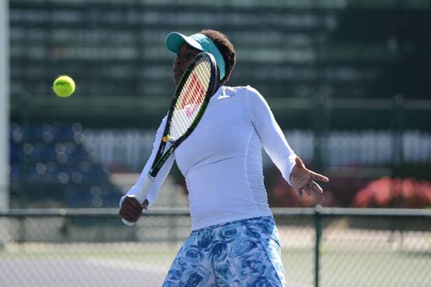March 9, 2016 - Indian Wells, California, United States - VENUS WILLIAMS practices in preparation for the BNP Paribas Open in Indian Wells California. Tennis 2016 - BNP Paribas Open - Day 3 - ZUMAl132