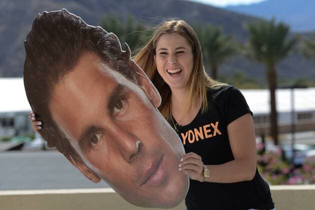 March 9, 2016 - Indian Wells, California, United States - BELINDA BENCIC at the WTA Tennis Damen media day event at the BNP Paribas Open in Indian Wells California. Tennis 2016 - BNP Paribas Open - Day 3 - ZUMAl132