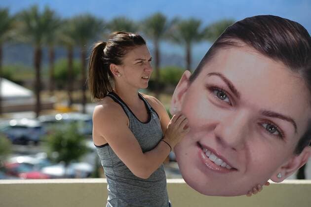 March 9, 2016 - Indian Wells, California, United States - SIMONA HALEP at the WTA Tennis Damen media day event at the BNP Paribas Open in Indian Wells California. Tennis 2016 - BNP Paribas Open - Day 3 - ZUMAl132