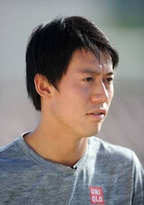 09 Mar. 2016: Tennis player Kei Nishikori (JPN) talks with the media during the tennis all-access hour and ATP Tennis Herren Tour Media Day at the BNP Paribas Open played at the Indian Wells Tennis Garden in Indian Wells, CA. (Photo By John Cordes Icon Sportswire) TENNIS: MAR 09 BNP Paribas Open Icon506160309017 EDITORIAL USE ONLY
