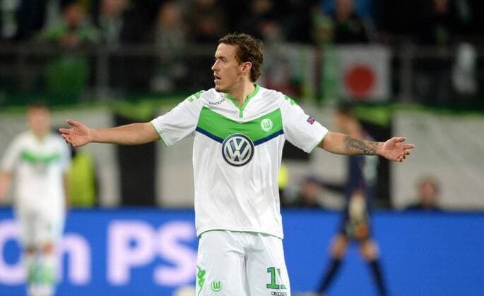 Max KRUSE (WOB), Geste, Gestik, Vfl Wolfsburg - KAA Gent 1:0, Fussball Champions League, Achtelfinale, Rueckspiel, am 08.03.2016. Â
