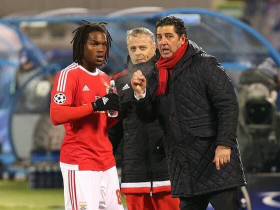 March 9, 2016 - Na - St. Petersburg, 09.03.2016 - Zenit St. Petersburg received tonight Benfica this Petrovsky stadium in match counting for the 2nd leg of the eighth of the Champions League 2015 16. Sanshesh Renato and Rui Vitoria. The player of FC Benfica Renato Sanshesh (85), head coach of FC Benfica Rui Vitoria. AlexanderxKulebyakin 