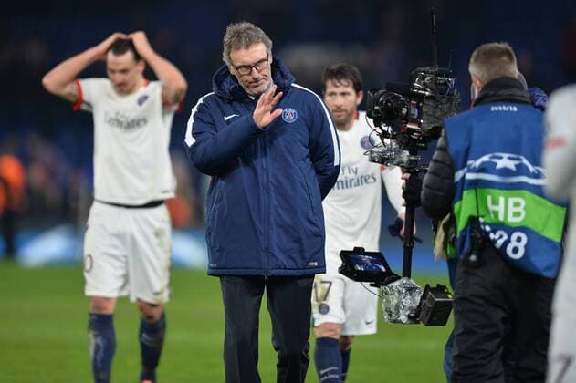 LAURENT BLANC (Coach PSG) - JOIE FOOTBALL : Chelsea FC London vs Paris St Germain - Champions League - 09 03 2016 AnthonyBIBARD FEP Panoramic 