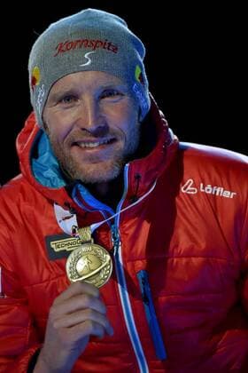 BIATHLON - IBU WC Oslo 2016 OSLO,NORWAY,10.MAR.16 - BIATHLON - IBU World Championships, 20km individual, men, award ceremony. Image shows Simon Eder (AUT). Keywords: medal. GEPAxpictures xFlorianxErtl