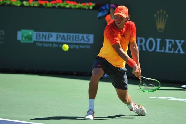 Lucas Pouille (Fra) - Tennis, Indian Wells 2016, USA - 10 03 2016 TennisMagazine Panoramic 