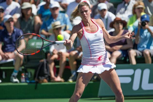 Tennis, WTA-Turnier in Indian Wells Indian Wells tournament INDIAN WELLS, California, United States - 10 03 2016: The Italian Camila Giorgi defeated in two sets to German Julia Goerges 6-3 6-2. (Photo: Celso Bayo FotoArena)  CelsoxBayo