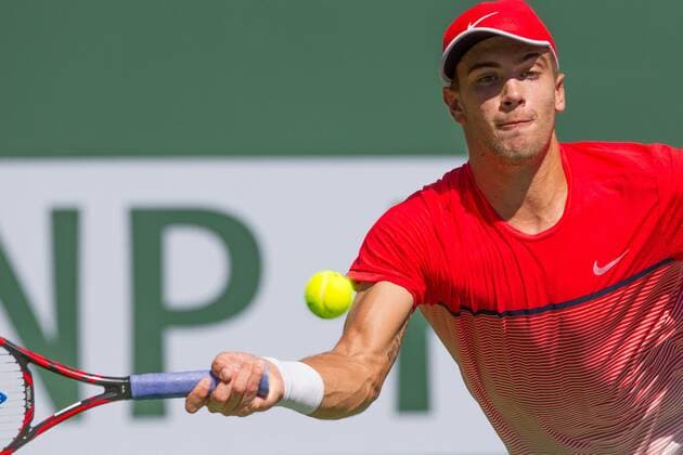 Indian Wells tournament INDIAN WELLS, California, United States - 03 10 2016: The Croatian Coric defeated the French Pouille in 2 sets 6-2 7-5. (Photo: Celso Bayo FotoArena)  CelsoxBayo