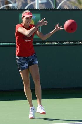 Tennis, WTA-Turnier in Indian Wells March 10, 2016 - Indian Wells, California, United States - ANA IVANOVIC practices in preparation for the BNP Paribas Open in Indian Wells California. Tennis 2016 - BNP Paribas Open - Day 4 - ZUMAl132