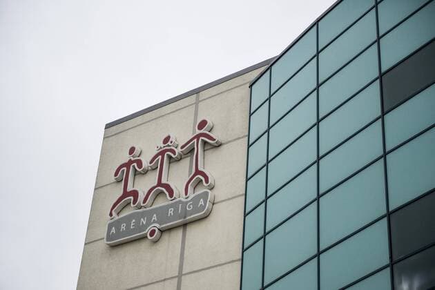 160311 Exteriör Arena Riga under dag fyra av brottnings-EM den 11 mars 2016 i Riga.  Copyright: PETTERxARVIDSON BB160311PA043