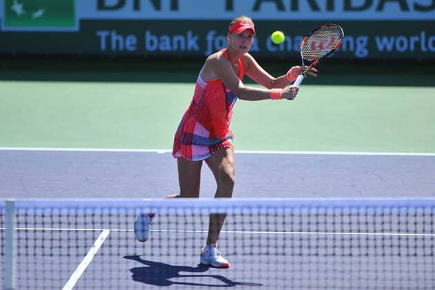 Kristina Mladenovic (Fra) - Tennis, Indian Wells 2016, USA - 11 03 2016 TennisMagazine Panoramic 