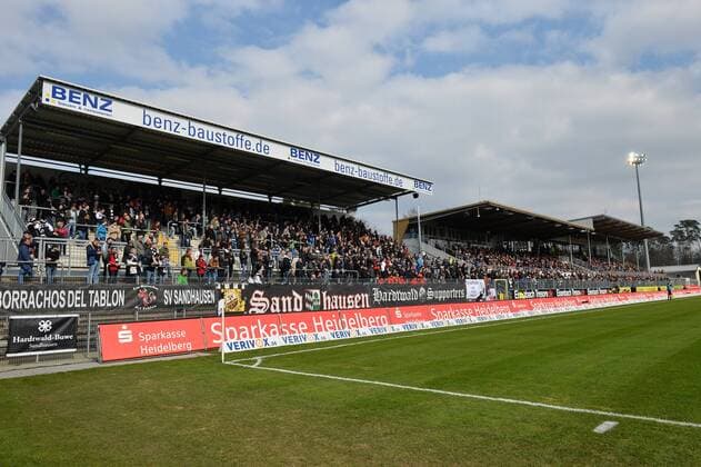 2. Bundesliga,12.03..2016 SV Sandhausen vs. Fortuna Düsseldorf Haupttribüne beim SV Sandhausen - ksp