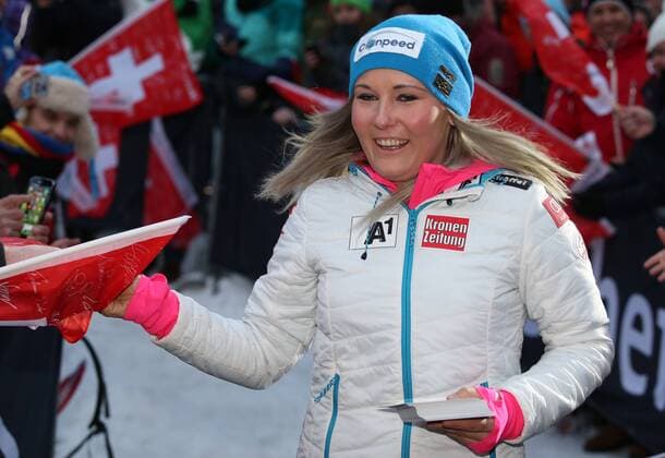 ALPINE SKIING - FIS WC Lenzerheide LENZERHEIDE,GERMANY,12.MAR.16 - ALPINE SKIING - FIS World Cup, Super G, ladies, award ceremony. Image shows Tamara Tippler (AUT). GEPAxpictures xHaraldxSteiner
