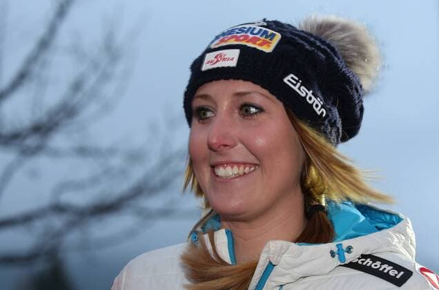 ALPINE SKIING - FIS WC Lenzerheide LENZERHEIDE,GERMANY,12.MAR.16 - ALPINE SKIING - FIS World Cup, Super G, ladies, award ceremony. Image shows Cornelia Huetter (AUT). GEPAxpictures xHaraldxSteiner