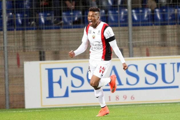 Alassane Plea FOOTBALL : HSC Montpellier vs OGC Nice - Ligue 1 - 12 03 2016 RichardGosselin Panoramic 