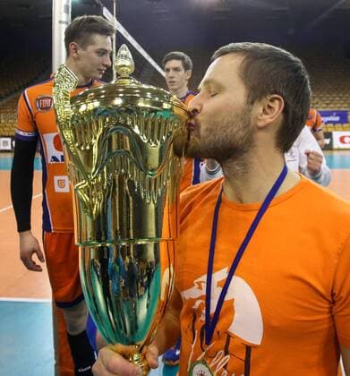 VOLLEYBALL - MEVZA, Ljubljana vs Hypo Tirol LJUBLJANA,SLOVENIA,12.MAR.16 - VOLLEYBALL - MEVZA, Middle European Volleyball Zonal Association, Final Four, men, final, ACH Volley Ljubljana vs Hypo Tirol VT, award ceremony. Image shows head coach Zoran Kedacic (Ljubljana). GEPAxpictures xMaticxKlansek