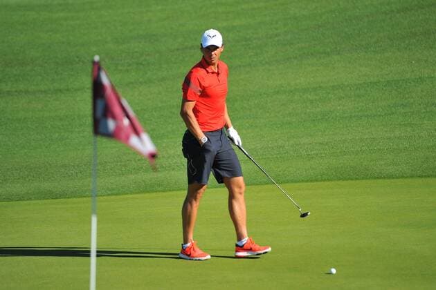 Tennis, Rafael Nadal spielt Golf in Indian Wells Rafael Nadal playing golf at Indian Wells TENNIS : Tournoi d Indian Wells 2016 - 12 03 2016 TennisMagazinex 