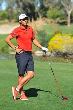 Tennis, Rafael Nadal spielt Golf in Indian Wells Rafael Nadal playing golf at Indian Wells TENNIS : Tournoi d Indian Wells 2016 - 12 03 2016 TennisMagazinex 
