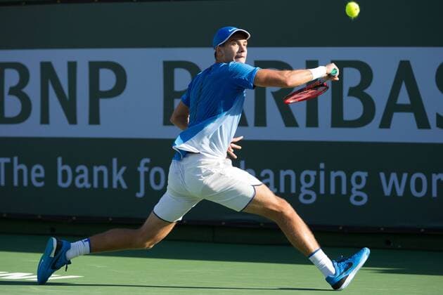 Indian Wells tournament INDIAN WELLS, California, United States - 03 12 2016: Thomaz Bellucci lost in the debut for Borna Coric in 2 sets 2-6 2-6. (Photo: Celso Bayo FotoArena)  CelsoxBayo